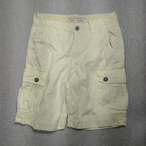 AMERICAN EAGLE Outfitters Mens Size 30 Neon Yellow 100% Cotton 10" Cargo Shorts